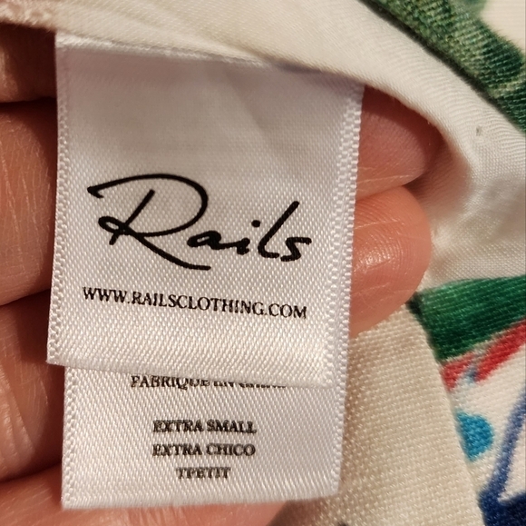 Rails NWT Green Orla Wrap Skirt Linen Blend Birds of Paradise Flower Print sz XS - Picture 10 of 15